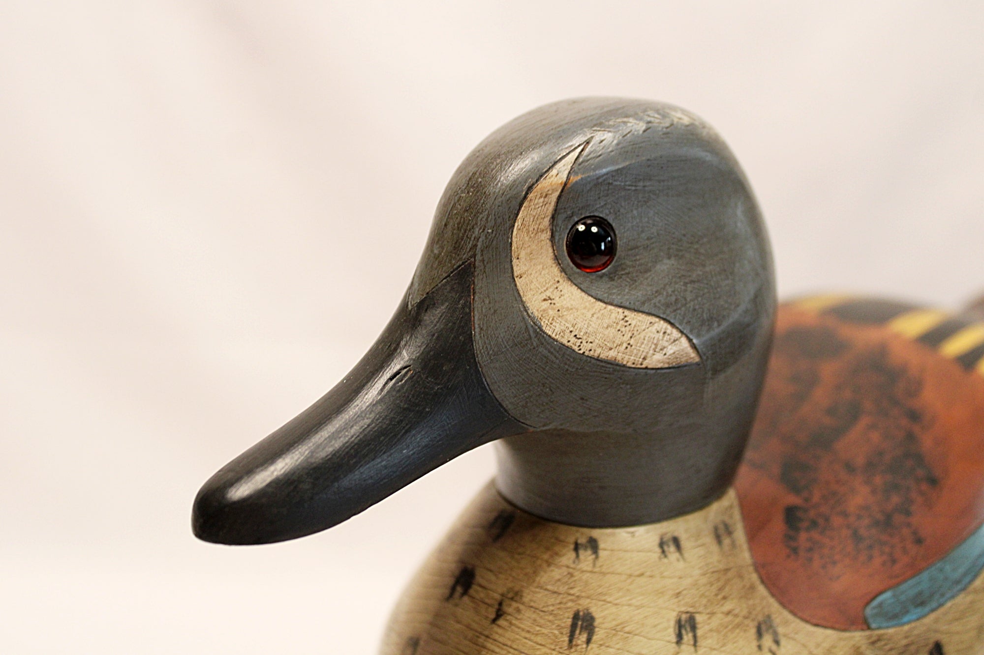 Blue Winged Teal Drake Duck Decoy by John Bundy