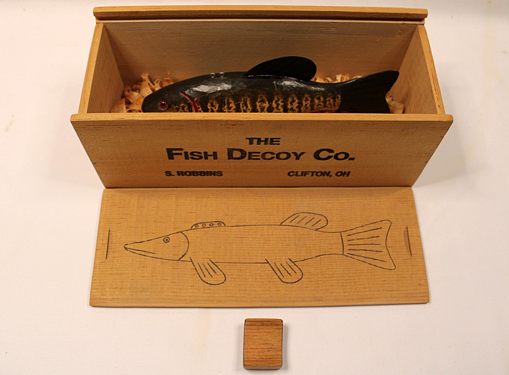 Smallmouth Bass Ice Fishing Decoy by Steve Robbins Limited Series
