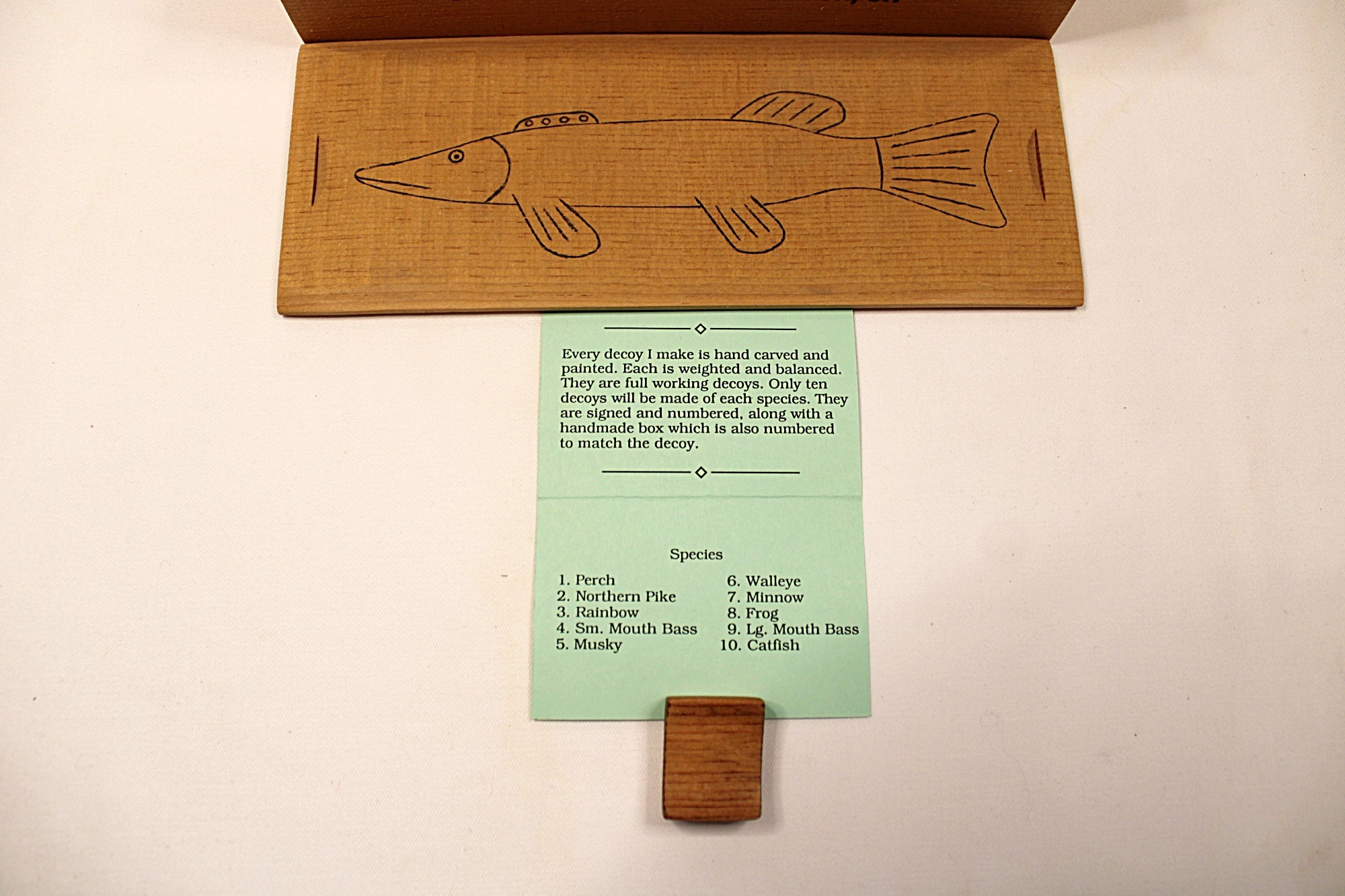 Smallmouth Bass Ice Fishing Decoy by Steve Robbins Limited Series