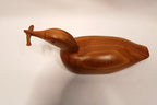 Carved Wooden Loon Decoy with Fish in Mouth
