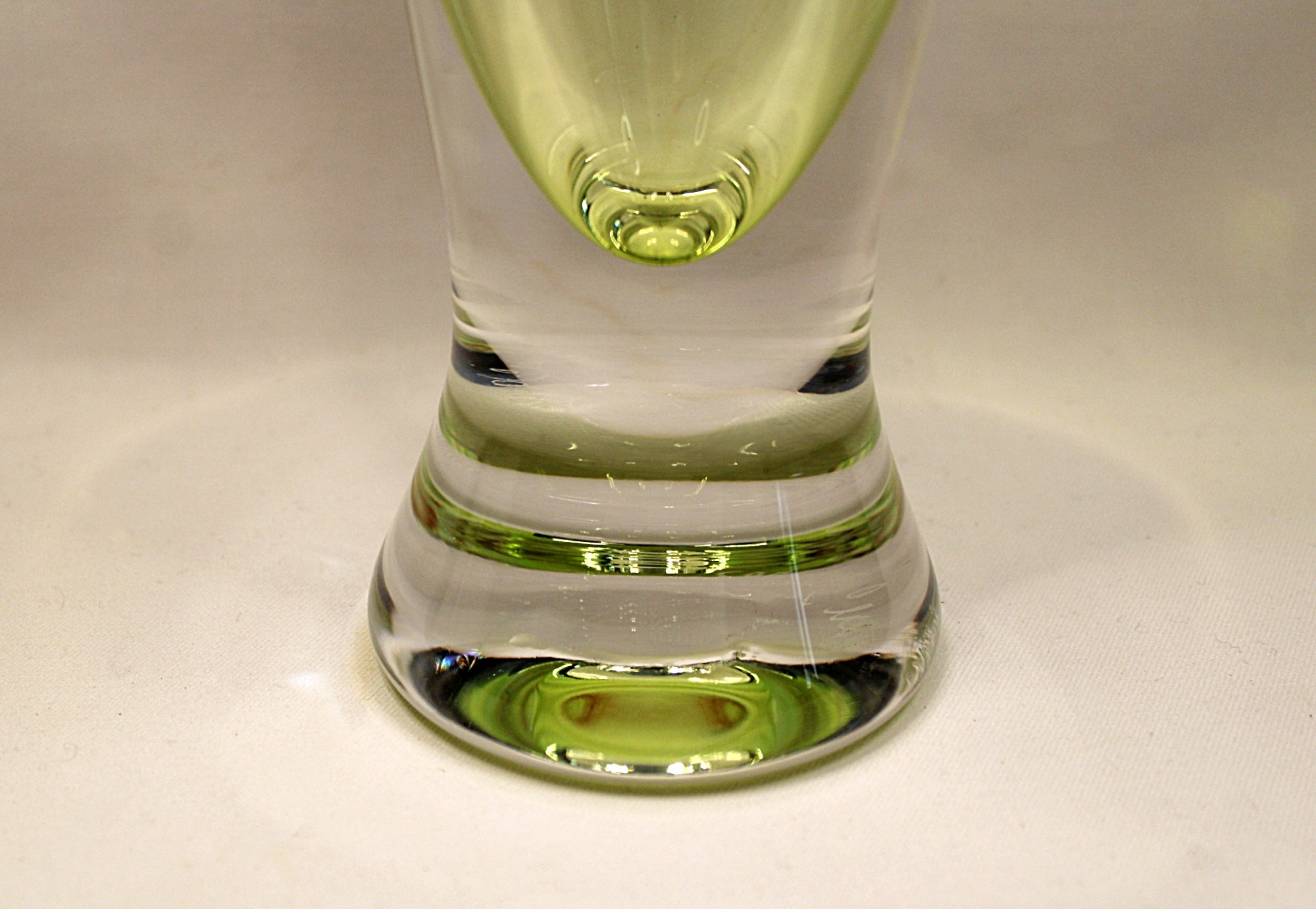 Chartreuse Art Glass Vase by Earl O. James
