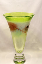 Chartreuse Art Glass Vase by Earl O. James
