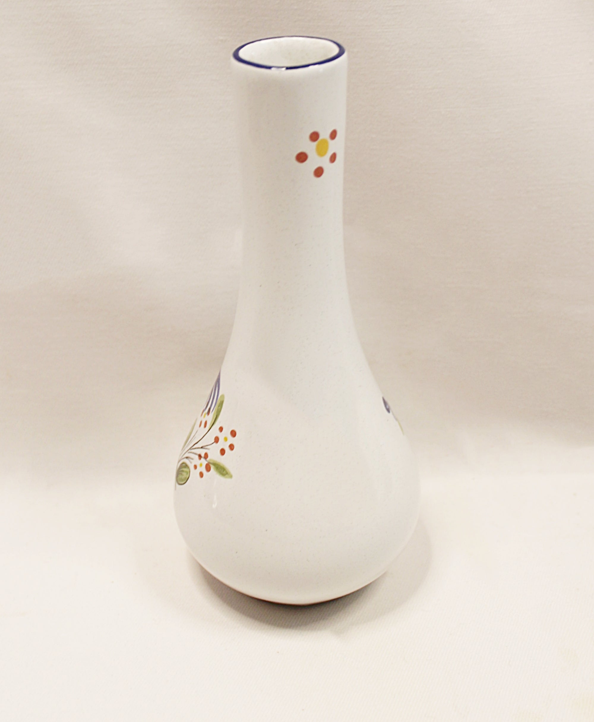 French Faience Vase  Les Coqs by Keller and Guerin 1880 -  1922