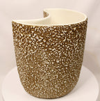 Rocky Mountain MCM Pottery Vase Gilded Pebbled Lava Glaze