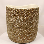 Rocky Mountain MCM Pottery Vase Gilded Pebbled Lava Glaze