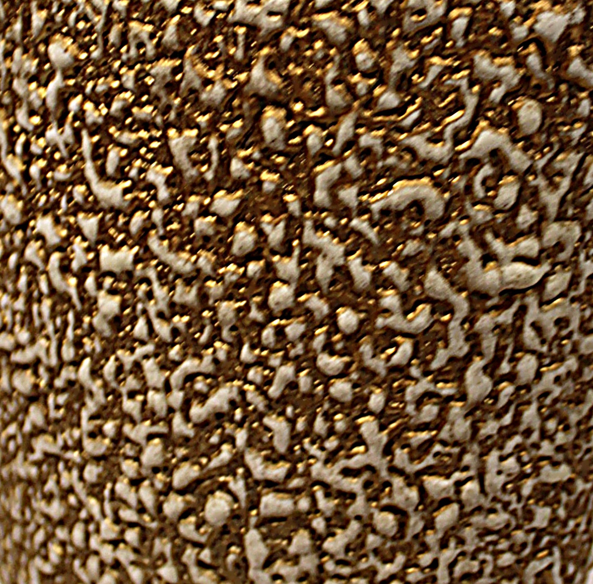 Rocky Mountain MCM Pottery Vase Gilded Pebbled Lava Glaze