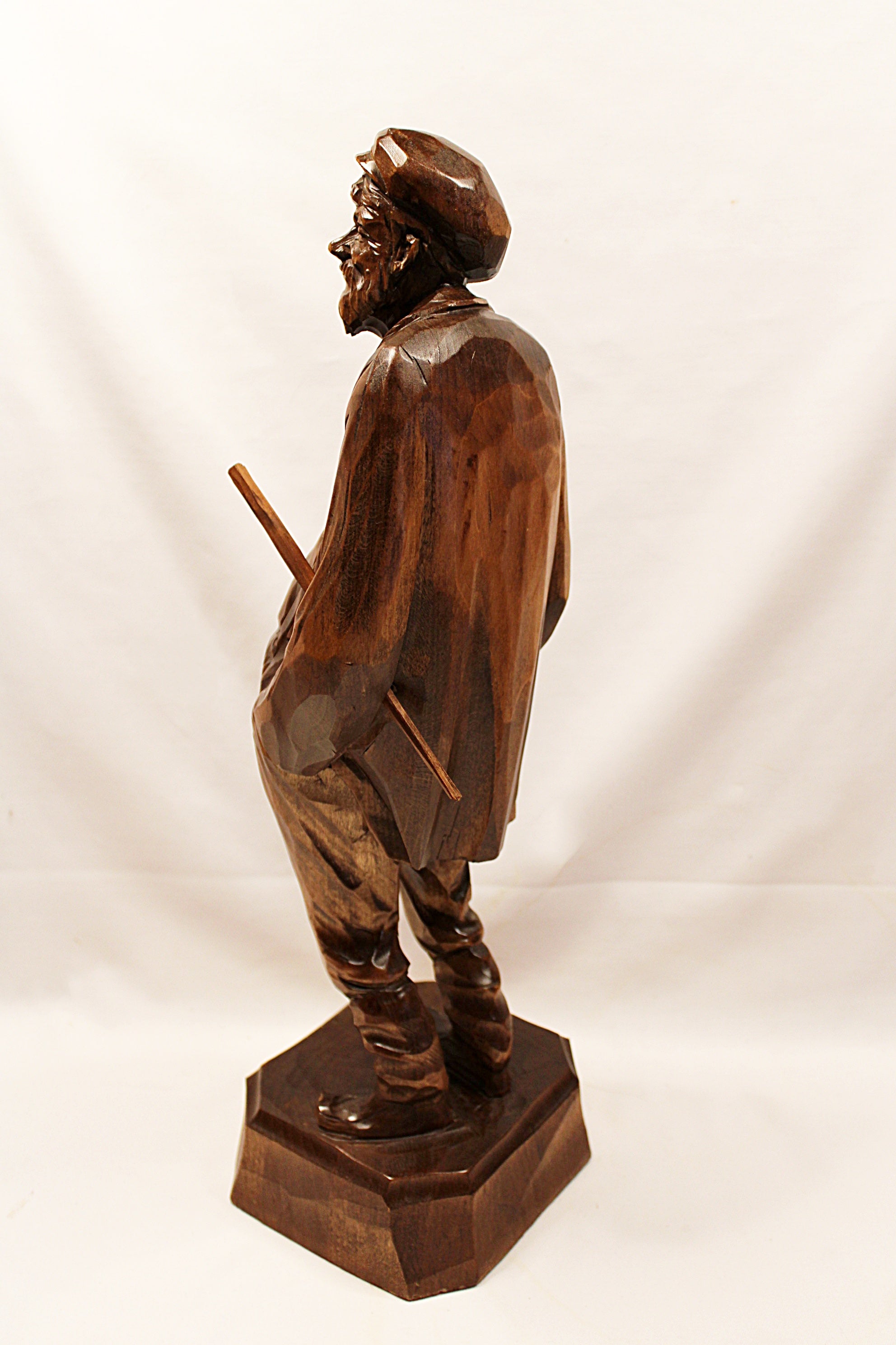 Hand-Carved Wood Sculpture by Paul Emile Caron