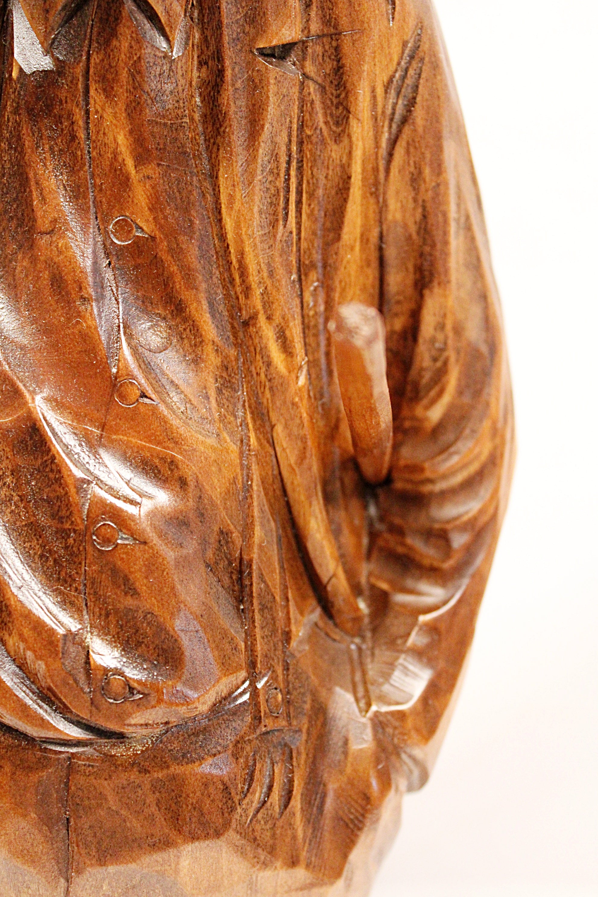 Hand-Carved Wood Sculpture by Paul Emile Caron