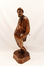 Hand-Carved Wood Sculpture by Paul Emile Caron