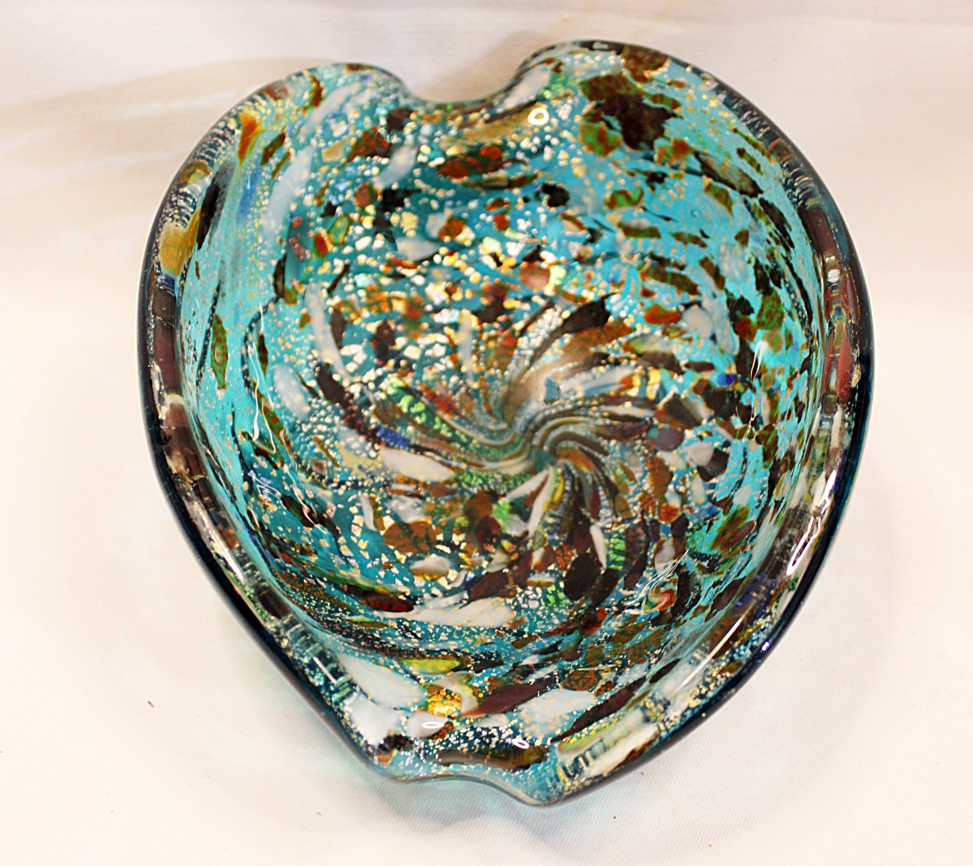 Italian Tutti Frutti  Murano Art Glass Bowl by AVEM