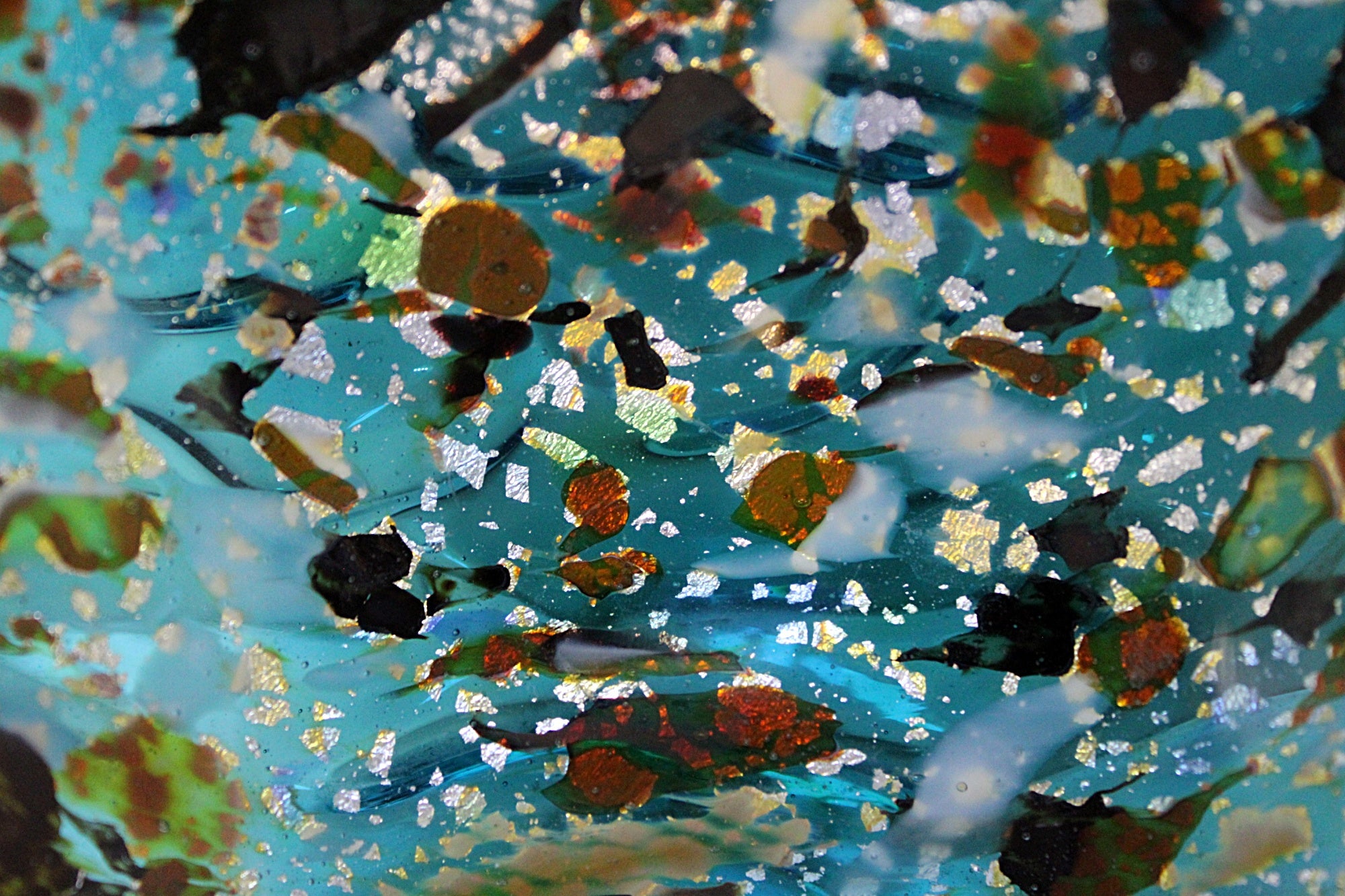 Italian Tutti Frutti  Murano Art Glass Bowl by AVEM