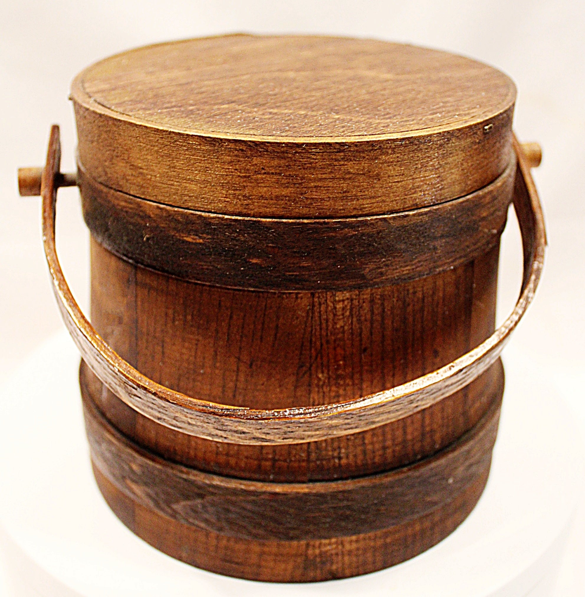 Wood Firkin - Bucket with Lid - Hard to Find Size