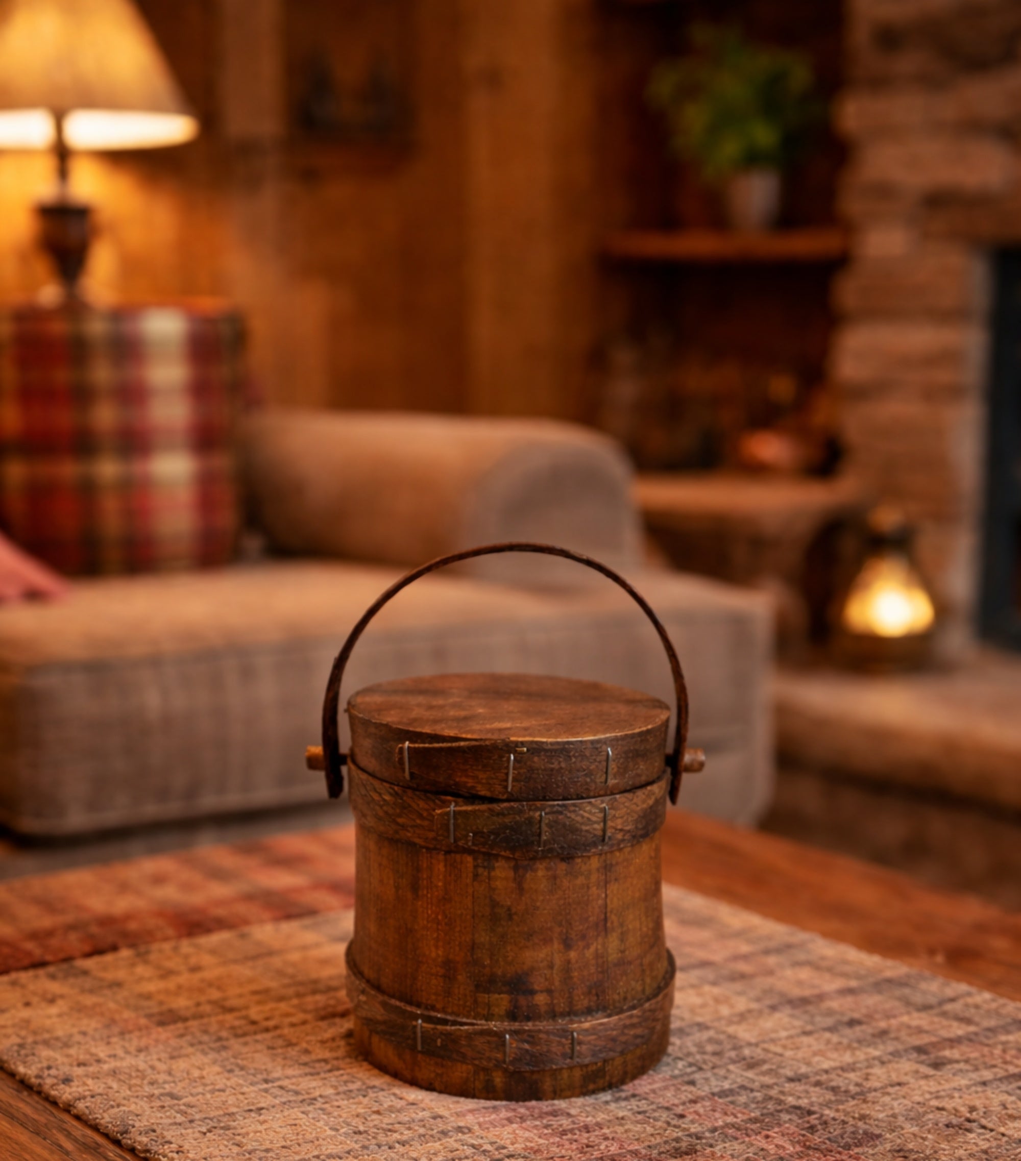 Wood Firkin - Bucket with Lid - Hard to Find Size