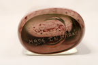 French Art Glass Bottle Vase with Gold Inclusions Handblown Signed Michele Luzoro