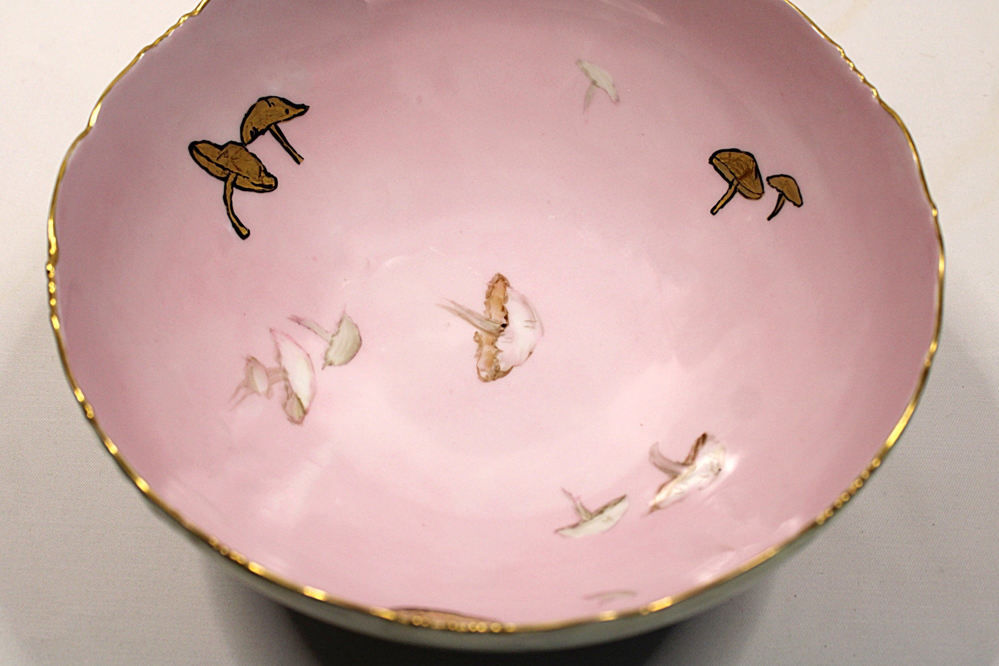 T & V Antique French Art Nouveau Limoges Centerpiece Bowl
