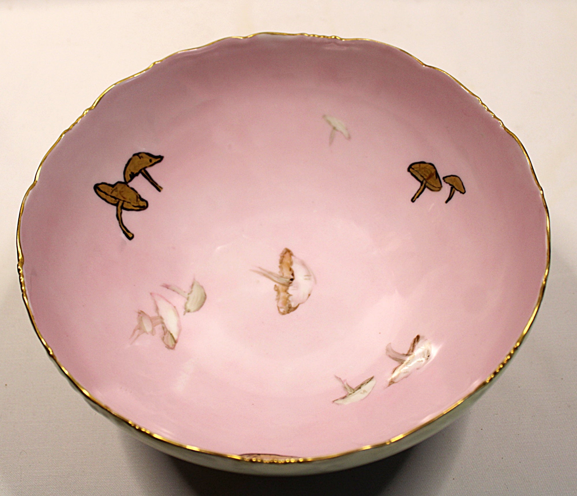 T & V Antique French Art Nouveau Limoges Centerpiece Bowl