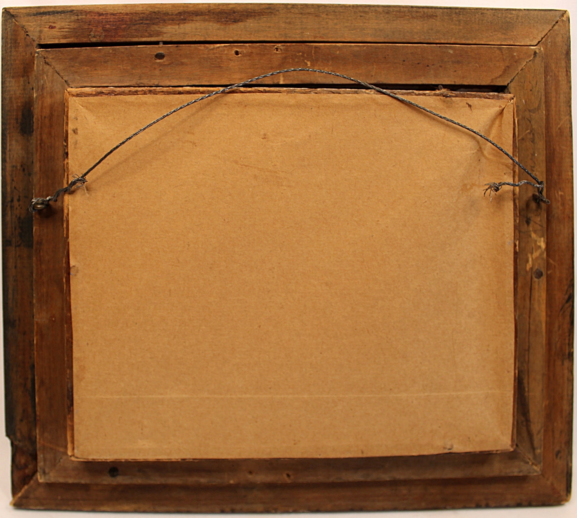Antique Victorian Wood Frame Fruit Basket Theorem on Velvet