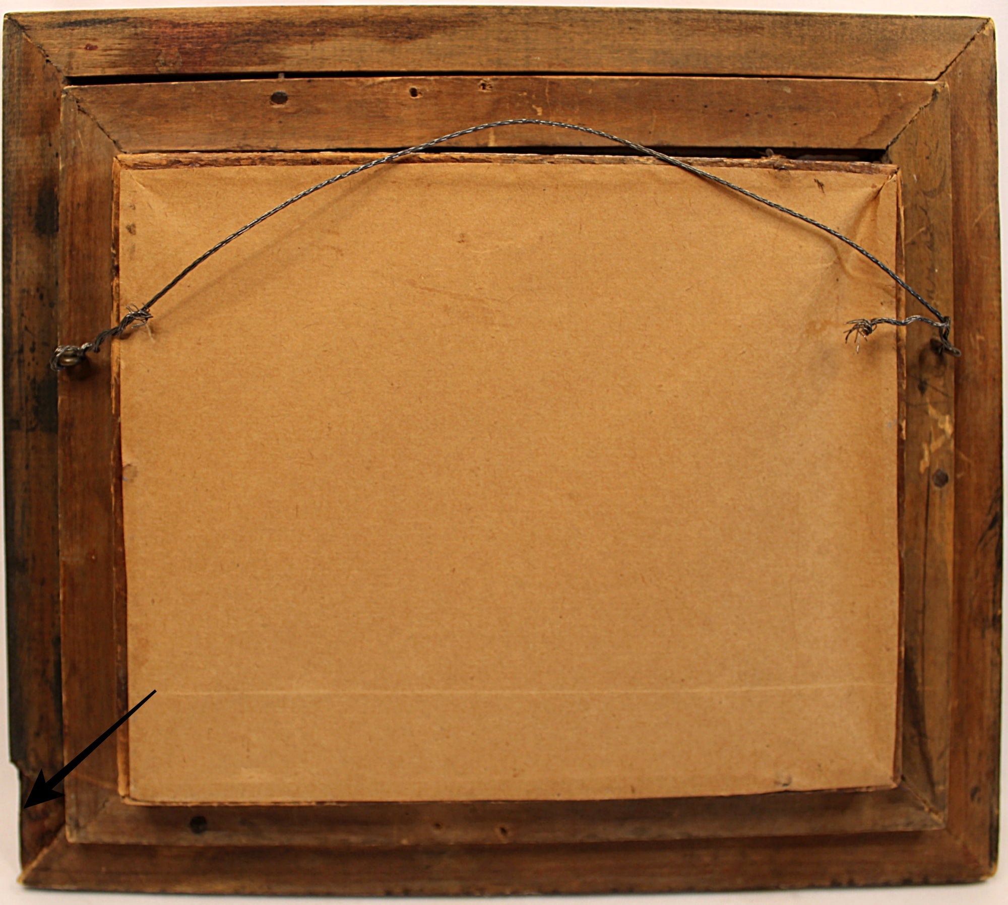 Antique Victorian Wood Frame Fruit Basket Theorem on Velvet