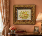 Antique Victorian Wood Frame Fruit Basket Theorem on Velvet