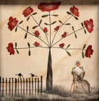Ann Rea Theorem Shaker Lady Oil Painting on Velvet