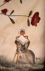 Ann Rea Theorem Shaker Lady Oil Painting on Velvet