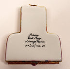 ARTORIA LIMOGES Trinket Box Peint Main Japanese Kimono  Numbered signed on back back