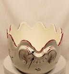 1892 French Faience Jardiniere K and G Luneville Old Strasbourg Pattern Rare