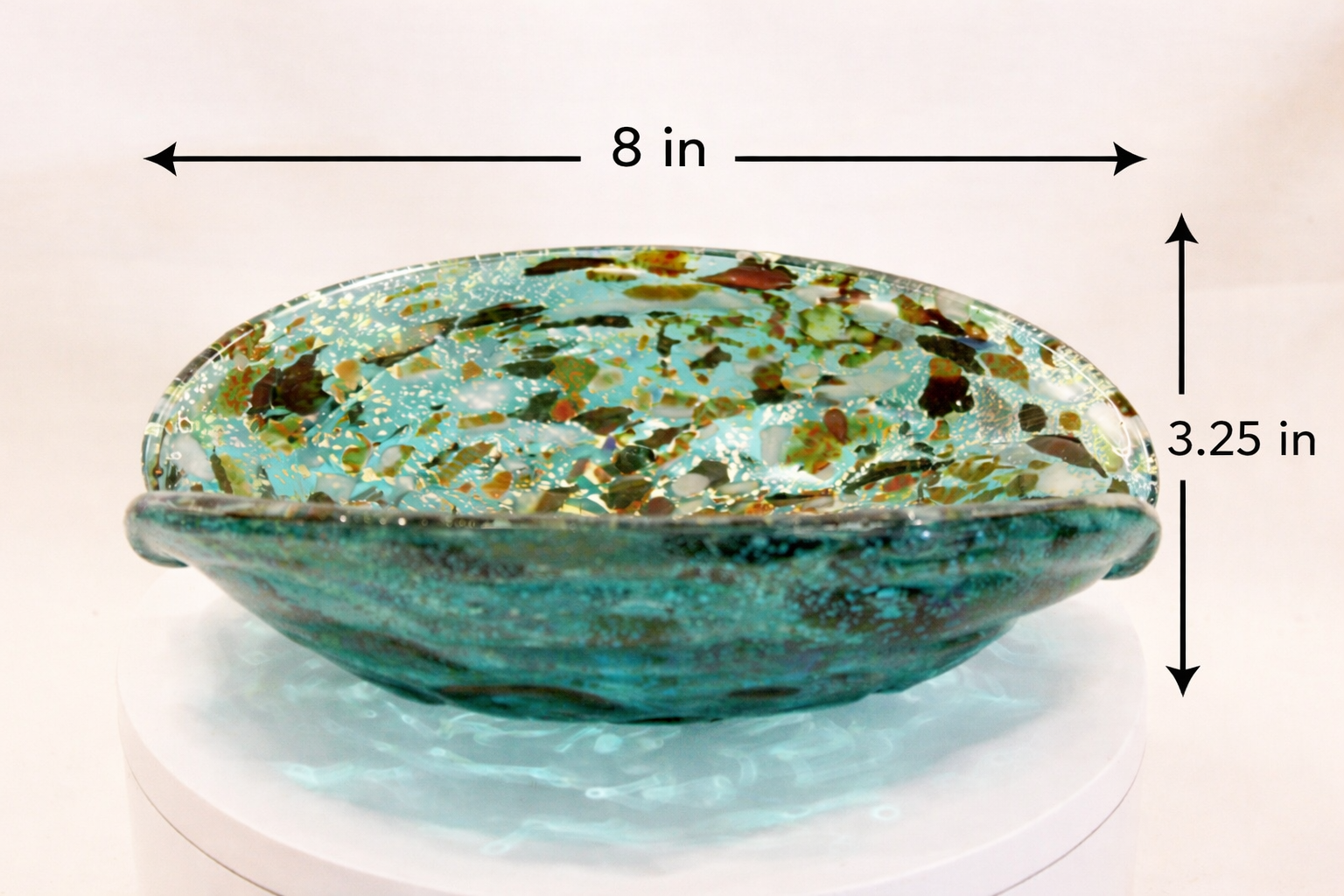 Italian Tutti Frutti  Murano Art Glass Bowl by AVEM