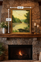 River  Oil Painting Framed and Signed