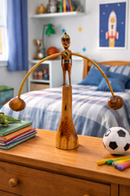 Folk Art Wood Balance Toy of a Native American
