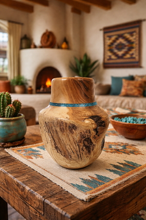 Spinning Aspen Studios Southwest Wooden Vase