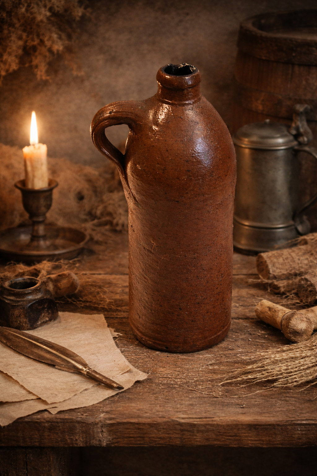 Stoneware Antique Mineral Water Bottle from Selters Germany