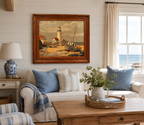 Oil Painting Beach Scene with Lighthouse PBN Craft Master