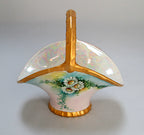 Hand Painted and Gilded German Porcelain Basket
