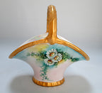 Hand Painted and Gilded German Porcelain Basket