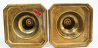 Beehive 1930s English Solid Brass Candlesticks