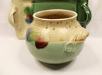 Studio Pottery Bowl and Tray Florida Ceramicist Gene Gandee pot handle closeup