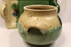 Studio Pottery Bowl and Tray Florida Ceramicist Gene Gandee full pot handle closeup