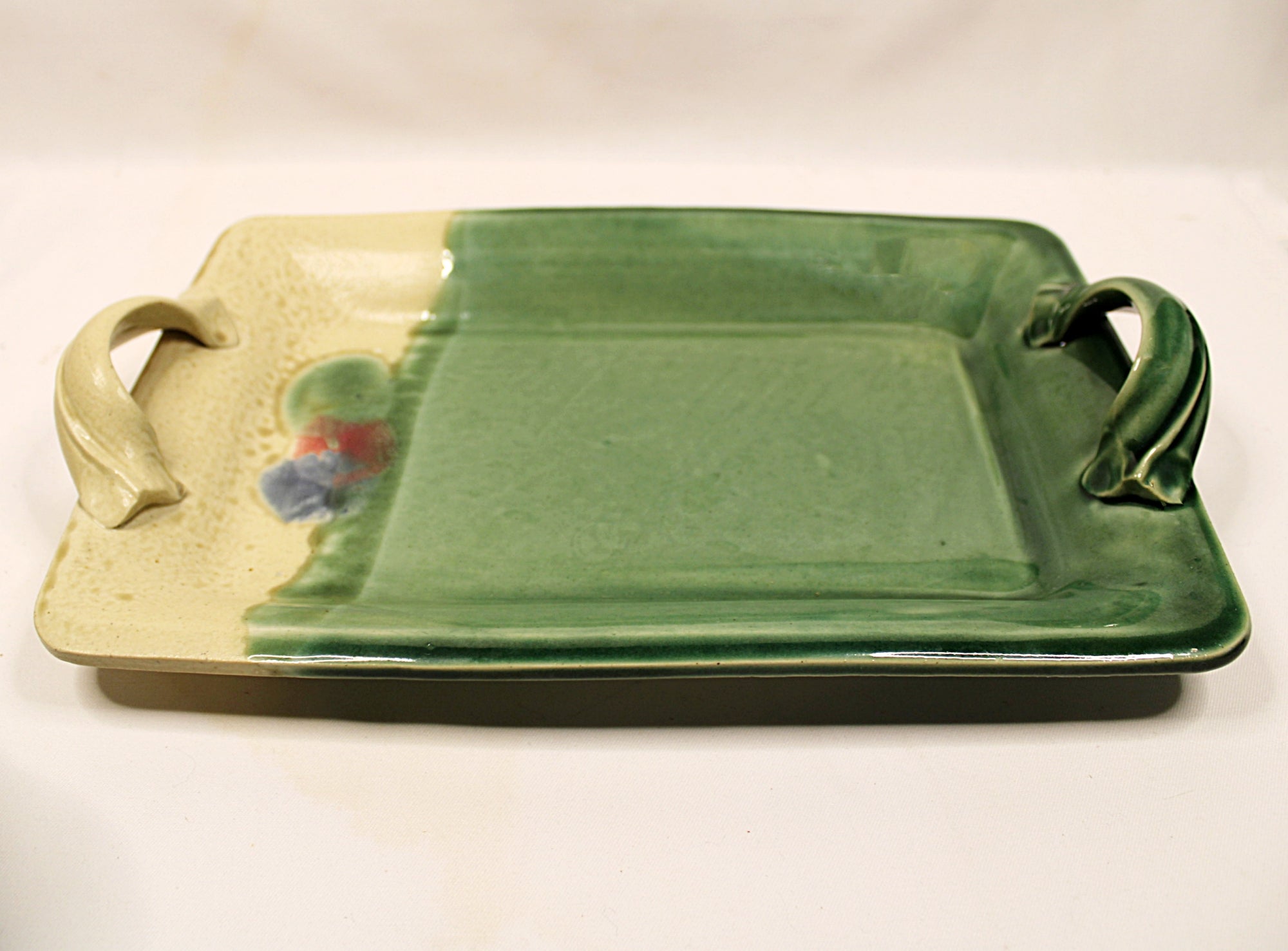 Studio Pottery Bowl and Tray Florida Ceramicist Gene Gandee-empty tray