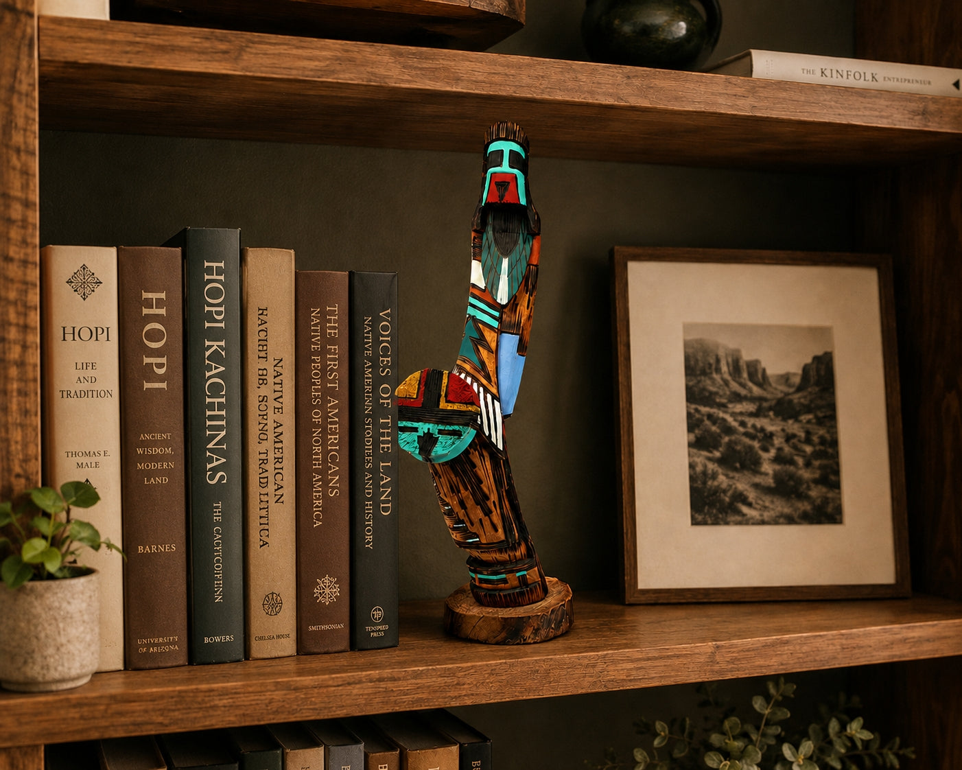 Native American Long Hair Kachina Carving