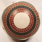 HUMBERTO PINA Polychrome Pottery Turtle Jar Mata Ortiz Mexico Full Bottom view