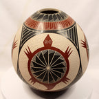 HUMBERTO PINA Polychrome Pottery Turtle Jar Mata Ortiz Mexico Full View