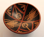 Peruvian Art Pottery Terra Cotta Bowl with Nazca Spider Design inside view