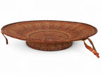 Nigerian Hausa Tribe Basket 18inch  Cowrie Shells and Leather