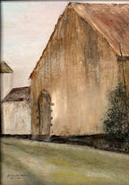 Original Painting of Mont Saint Jean Farm at Waterloo Framed Signed
