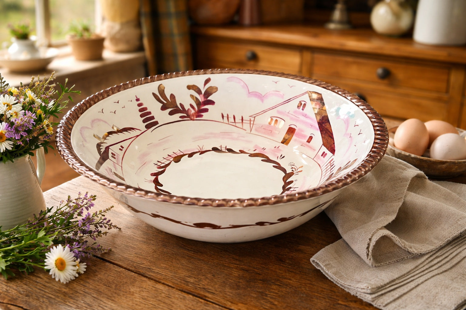 English Copper Luster Bowl by Gray's Pottery