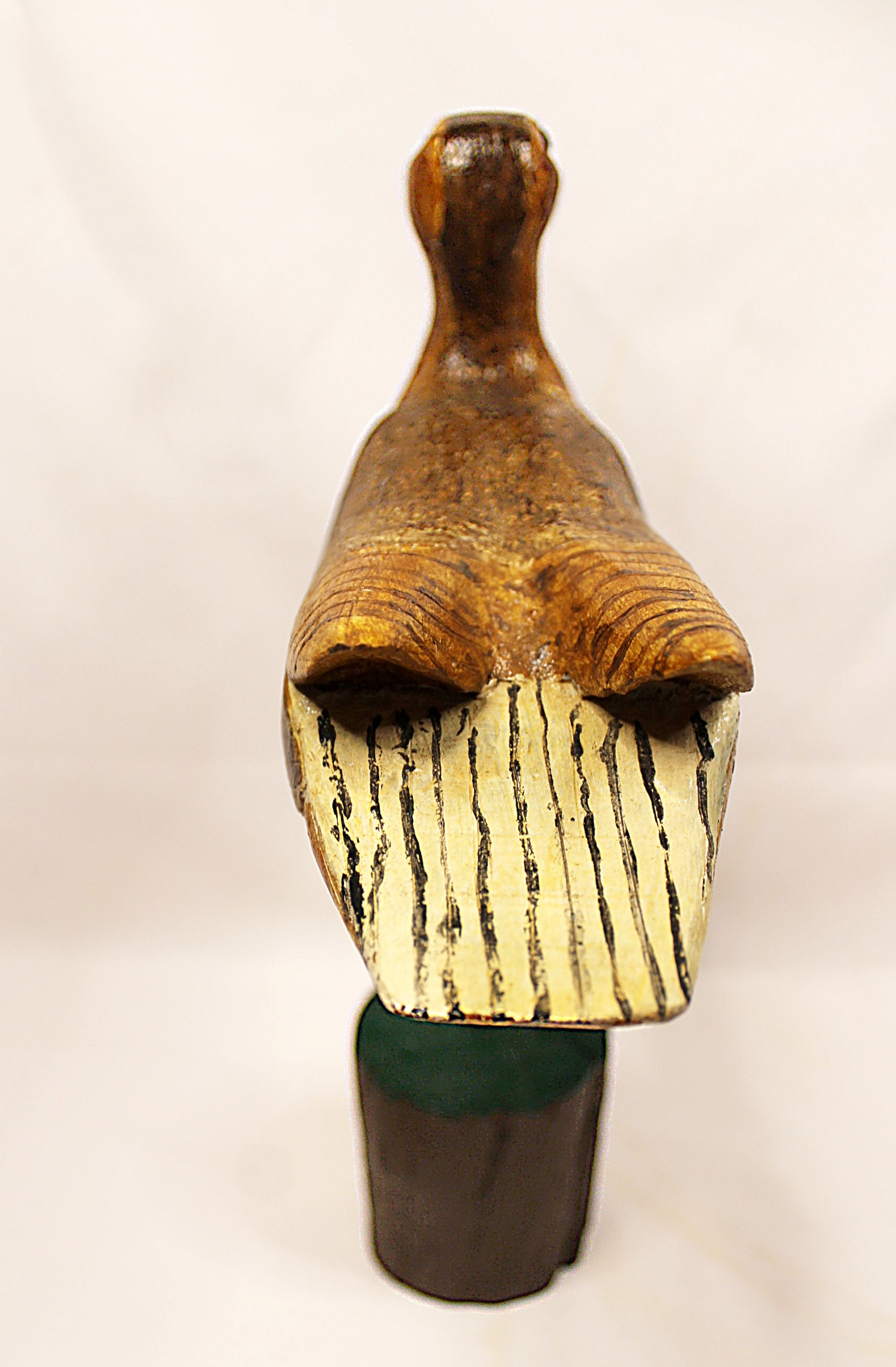 Shorebird Carving on Stand Folk Art Greater Yellow Legs 1993 Signed - Tail; View