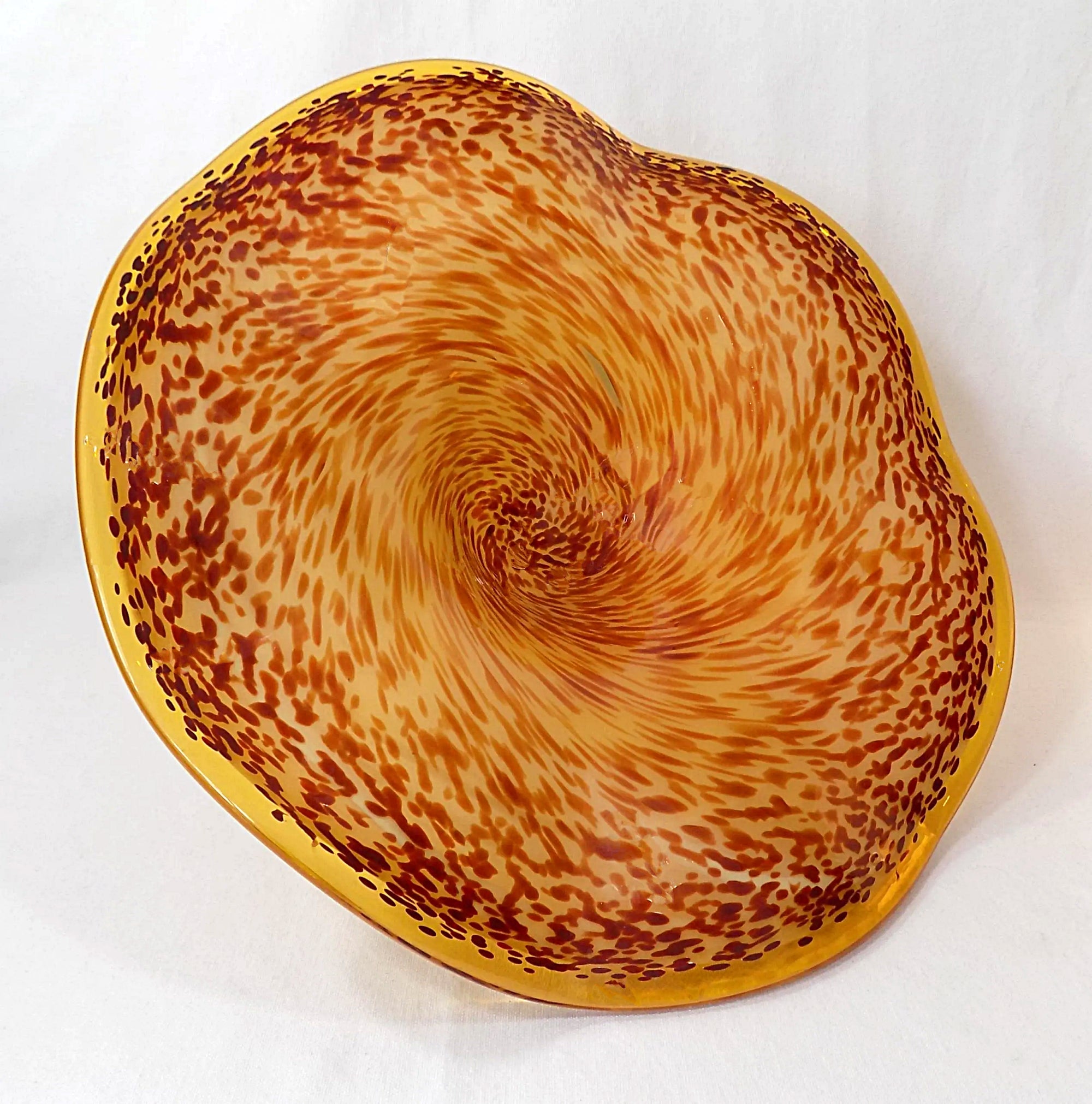 Murano Glass Hand Blown Pedestal Bowl