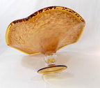 Murano Glass Hand Blown Pedestal Bowl