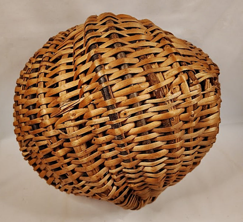 Appalachia 1930s Large Willow Basket Bottom of Basket